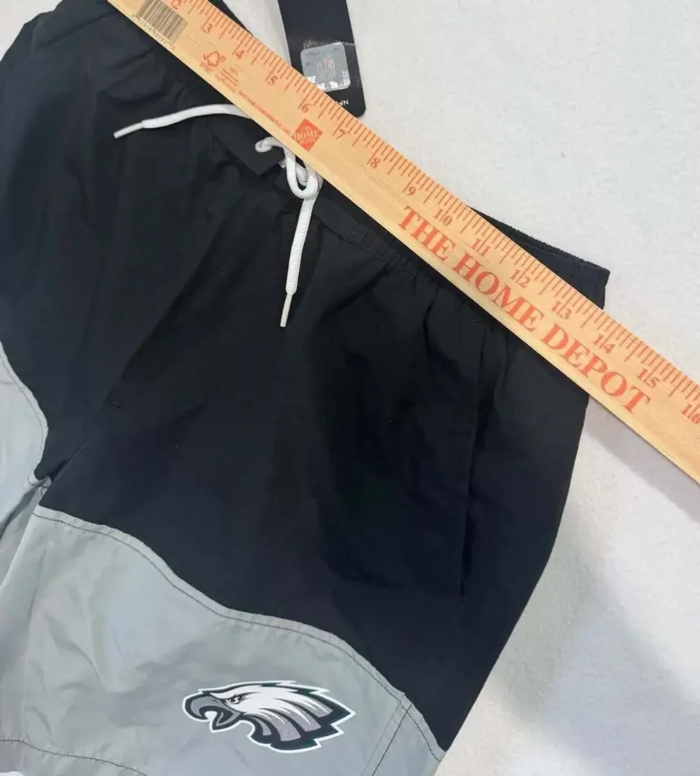 Philadelphia Eagles NFL Men’s Swim Trunks Board Shorts Black Gray Size S NWT